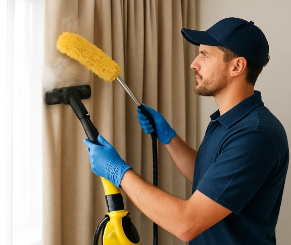 Trusted drapes cleaning technician Matty Curtain Cleaning burpengary QLD