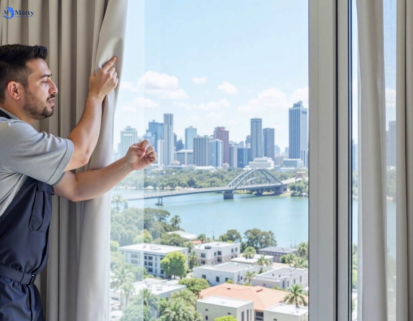 Professional curtain steam cleaning service burpengary QLD by Matty Curtain Cleaning